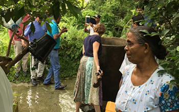The CKDu workshop team checks out water used for drinking in Sri Lanka's North Central Province.